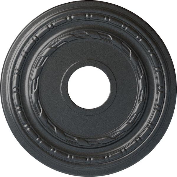 Ekena Millwork Dublin Ceiling Medallion (Fits Canopies up to 8 1/4"), 15 3/8"OD x 3 5/8"ID x 1"P, Pewter CM15DUPES - main